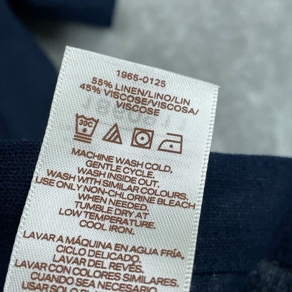 Scotch & Soda Mens Blue Button-Up Shirt Large Linen Blend a1481 - Picture 5 of 7